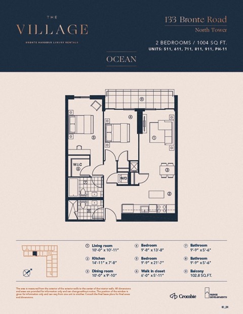 2X Floor Plan at The Village, Oakville, Ontario